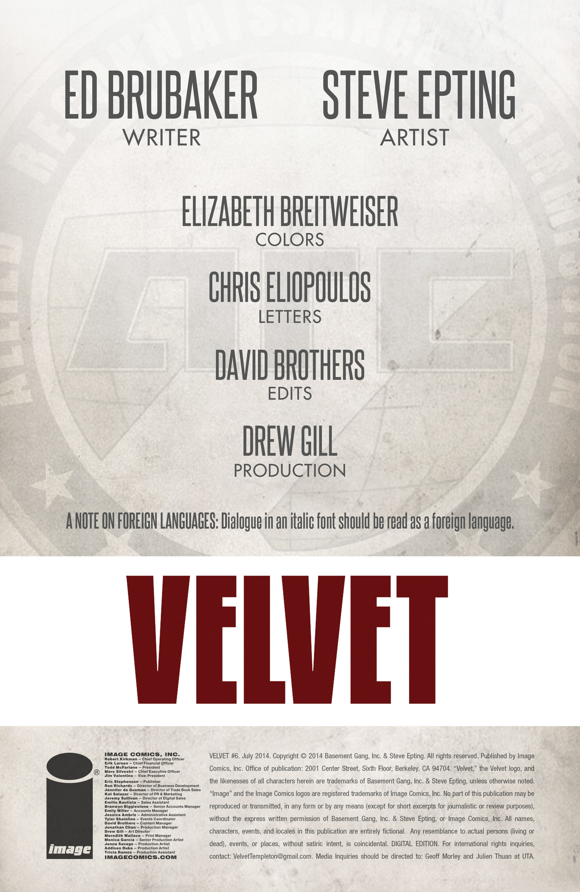 Read online Velvet comic -  Issue #6 - 2
