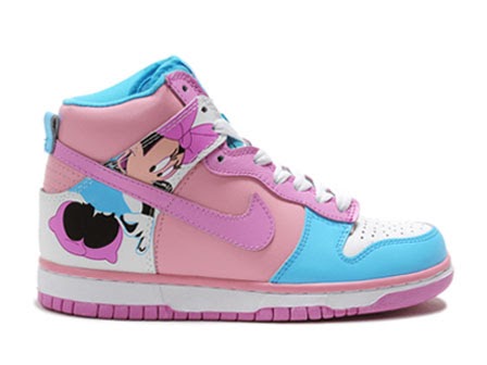 Pink Nike Dunk Minnie Mouse Shoes SB For Girls Pink Blue | Animated ...
