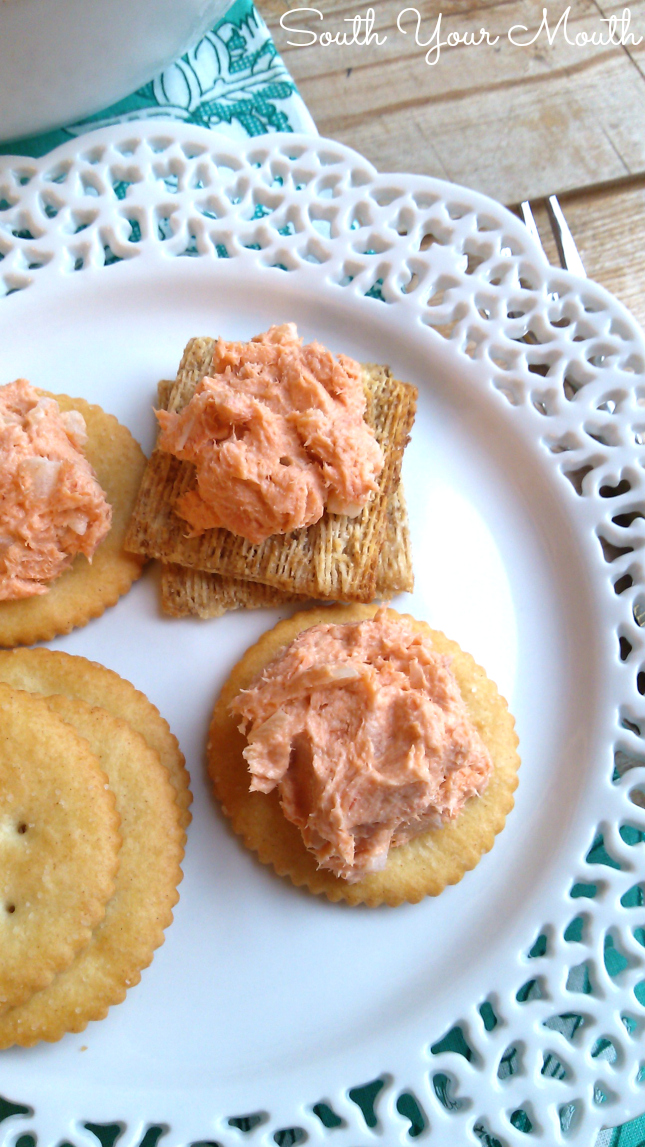 Easy salmon spread perfect to serve with crackers or crudité.