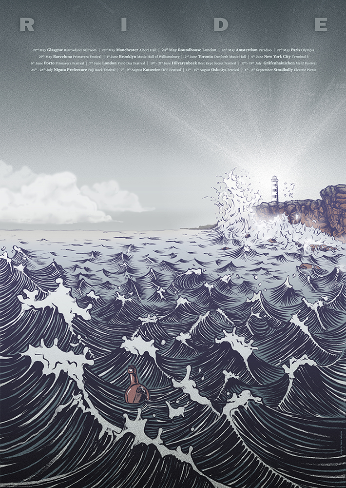 INSIDE THE ROCK POSTER FRAME BLOG Vasco Valentim Ride Tour Poster