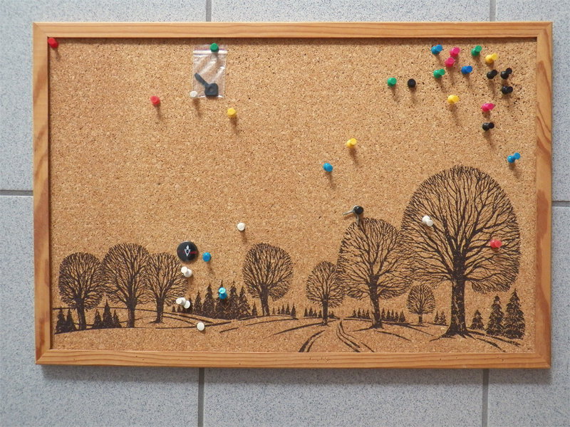 Centi bastelt: Pinnwand, Pinnwand an der Mauer...