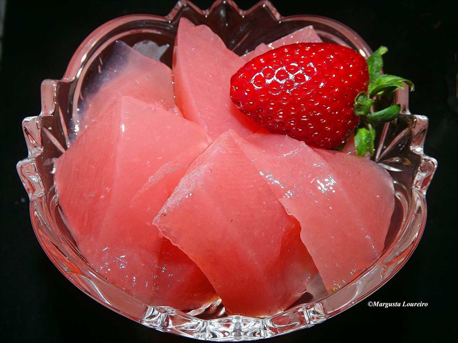 Cantinho Vegetariano da Margusta Gelatina Vegetal de Morango