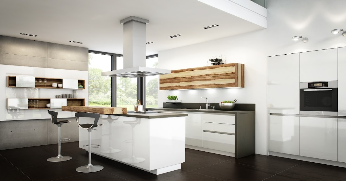 Un toque vital en la cocina blanca - Cocinas con estilo