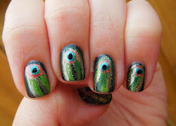 peacock nail feather inspired designs polish nails inspiration liked hope thanks reading