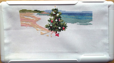 "Christmas on the Beach" - the water and beach are starting to come through!