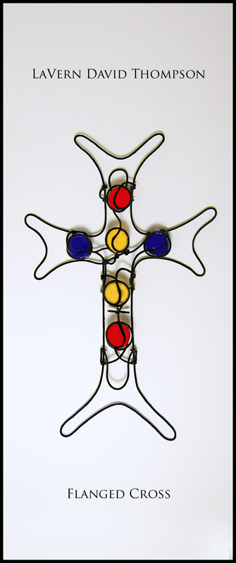 LaVern David Thompson Art Studio: Flanged Cross Wire Sculpture by