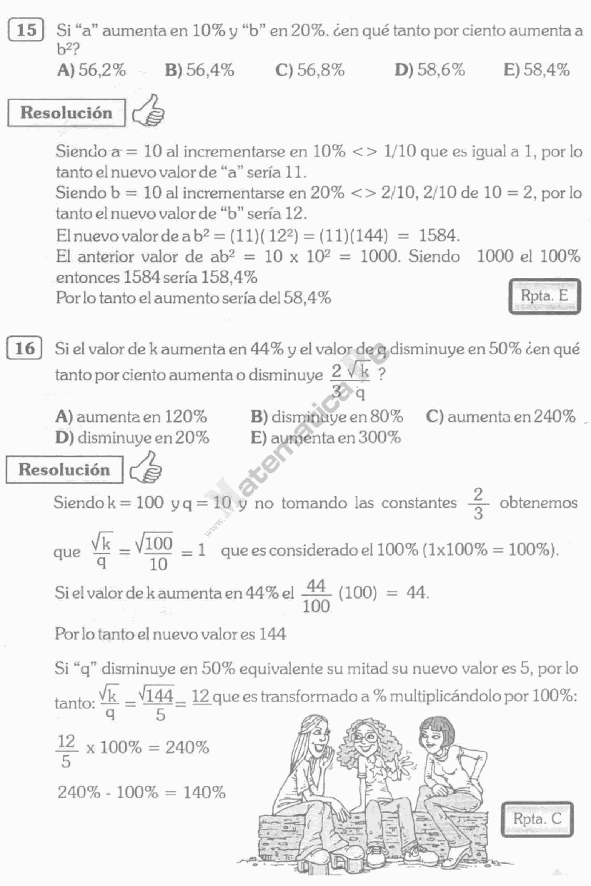 REGLA DEL TANTO POR CIENTO EJERCICIOS RESUELTOSCUARTO DE