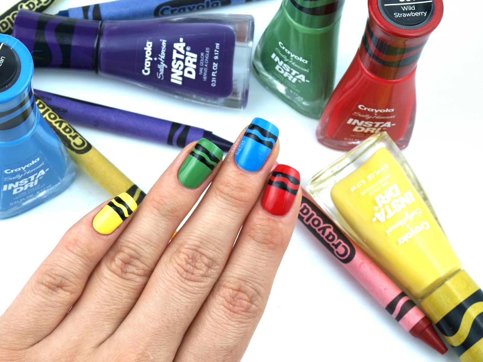 Sally Hansen + Crayola Insta-Dri Collection: Review and Swatches | The ...