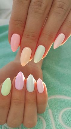 Miles de Diseños de Uñas: Diseño de uñas colores pasteles!