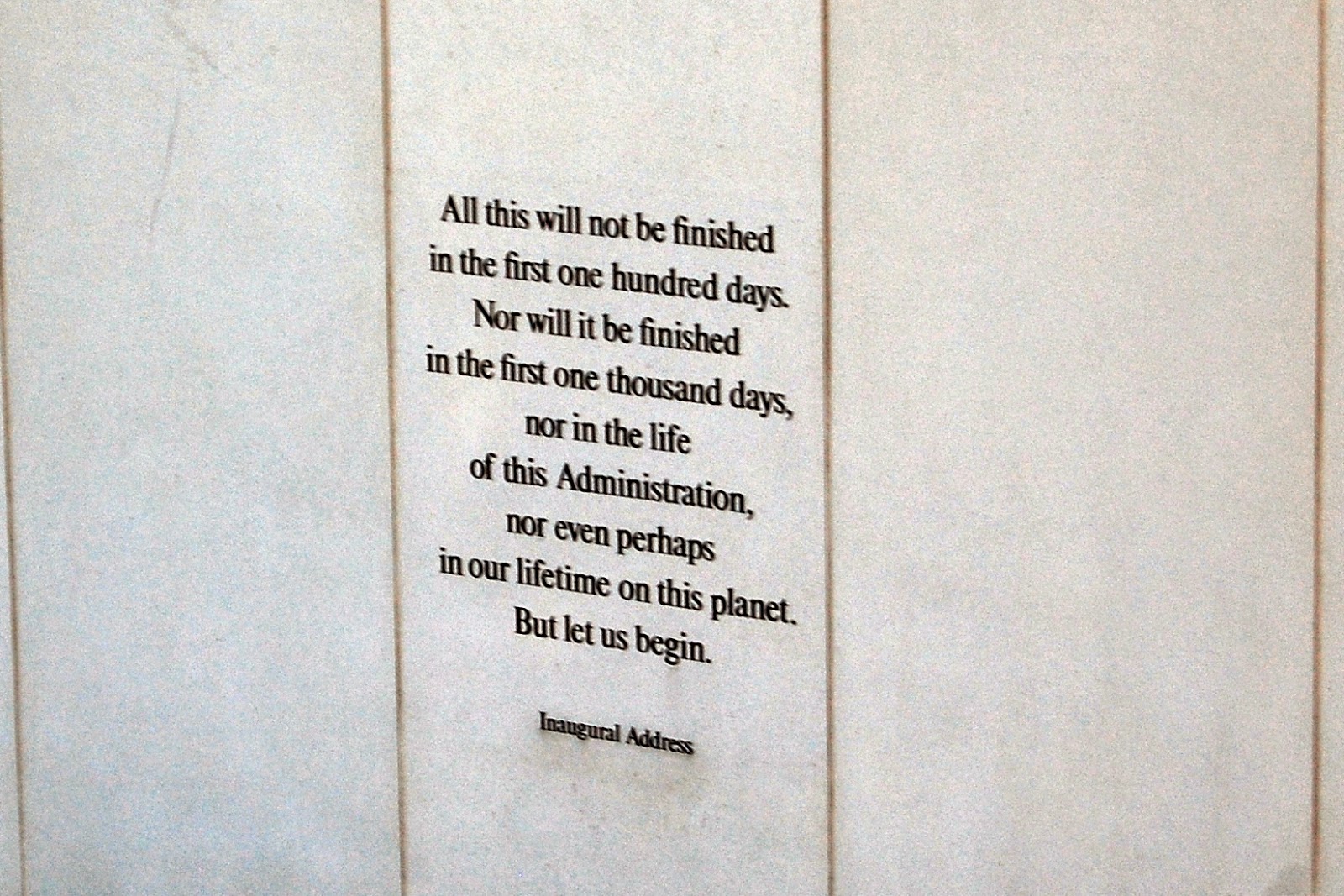 quote from President Kennedy's 1st Inaugural Address