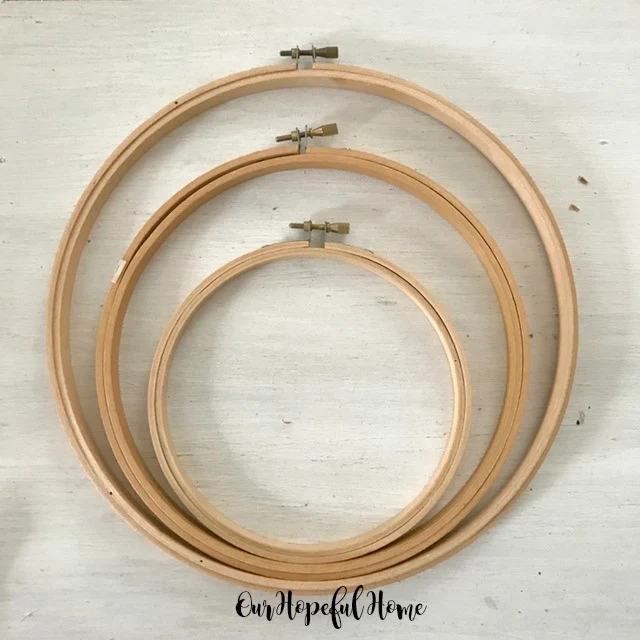 wooden embroidery hoops