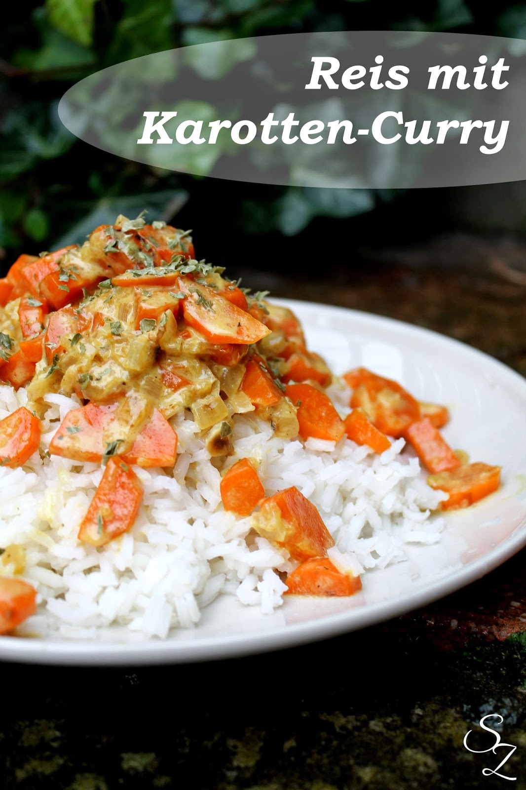 Schokokuss und Zuckerperle: Reis mit Karotten-Curry