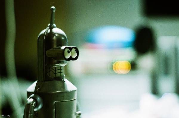 Il modellino del robot Bender di Futurama