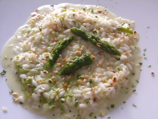 risotto con asparagi e nocciole