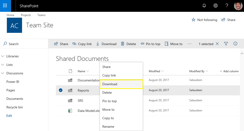 How to Download a Folder from SharePoint Online using PowerShell? SharePoint Diary