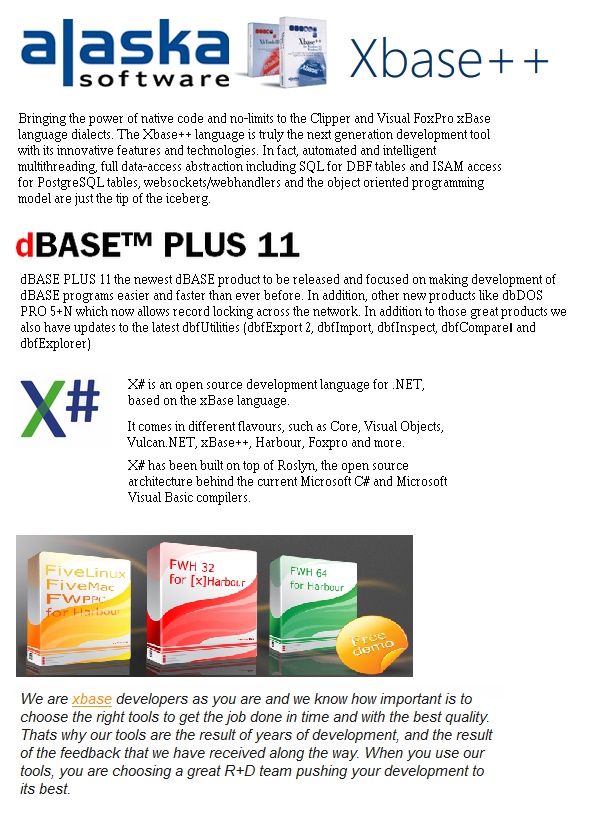 Managed DBF Xbase language is making a comeback!