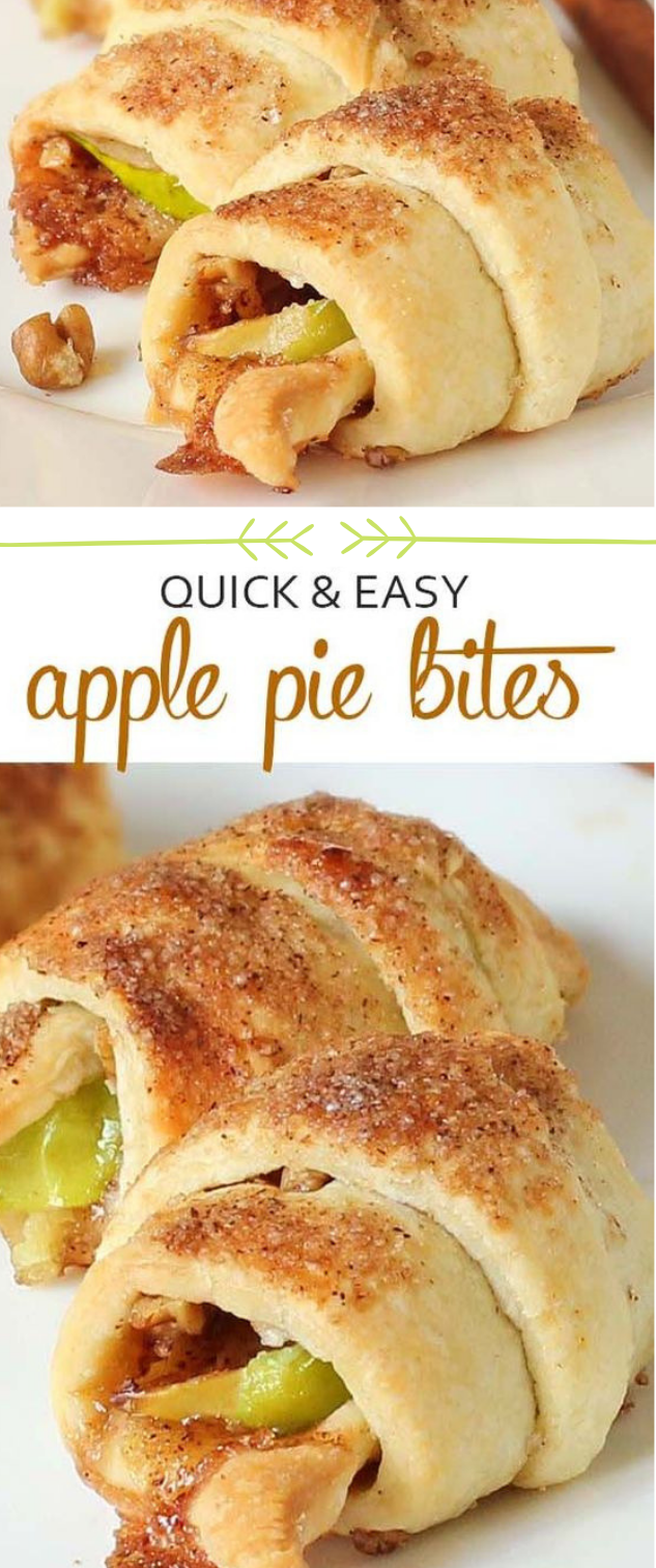 Easy Apple Pie Bites #dessert #cake