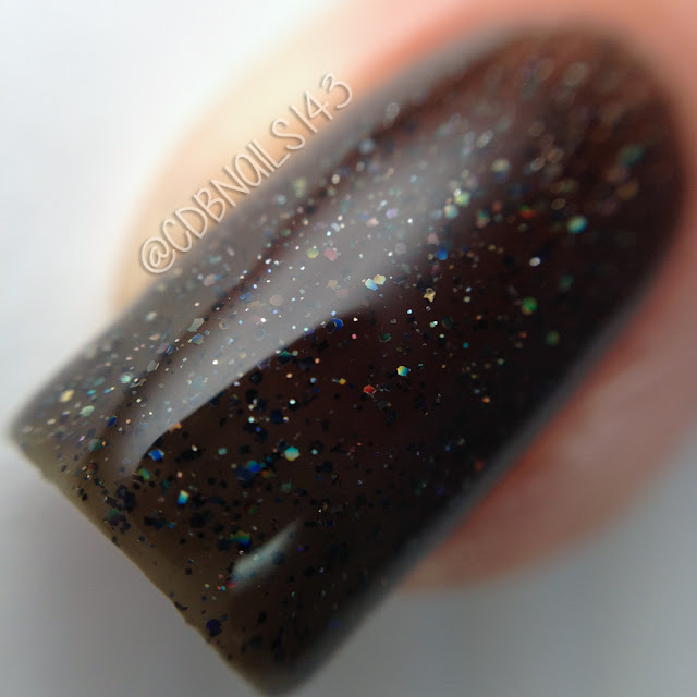 Poetry Cowgirl Nail Polish-Black Cats Love Holo