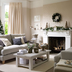 living christmas room decorating decorations interior theme cosy decor rooms xmas winter wonderland livingroom idea holiday lounge shabby chic homes