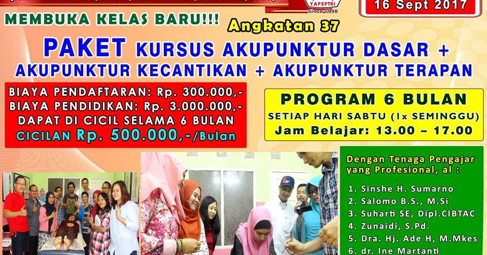 Belajar Akupuntur Untuk Meningkatkan Ilmu Akupunktur setiap Hari Rabu