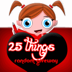 25 Things Random Giveaway by Penmerah.com