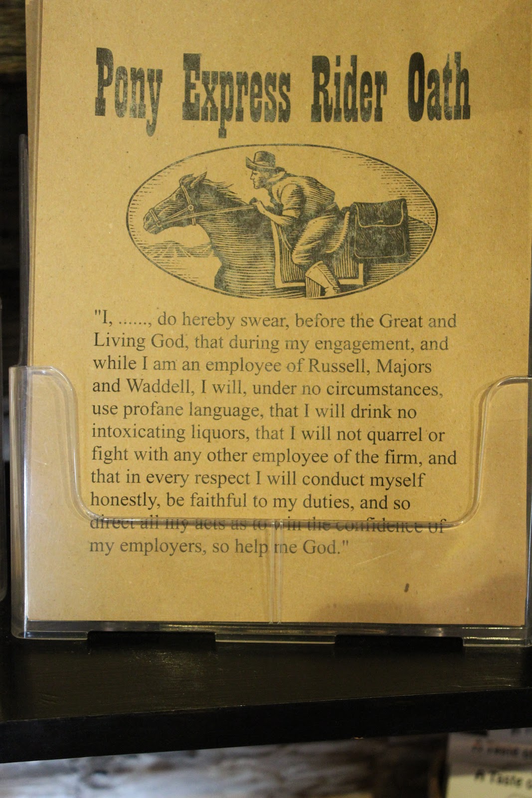 To Behold the Beauty The Pony Express