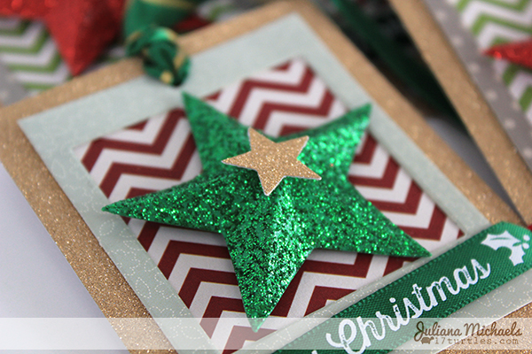 Star Christmas Gift Tags Tutorial by Juliana Michaels detail