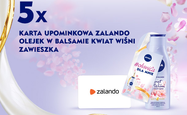 Wygraj kartę upominkową do Zalando i olejek w balsamie kwiat wiśni Nivea Konkurs