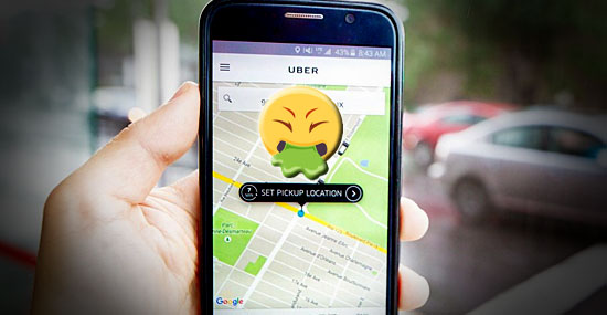 Golpe do vômito no Uber preocupa passageiros no mundo todo