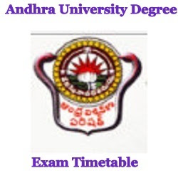 AU degree time table 2024 pdf  @andhrauniversity.edu.in