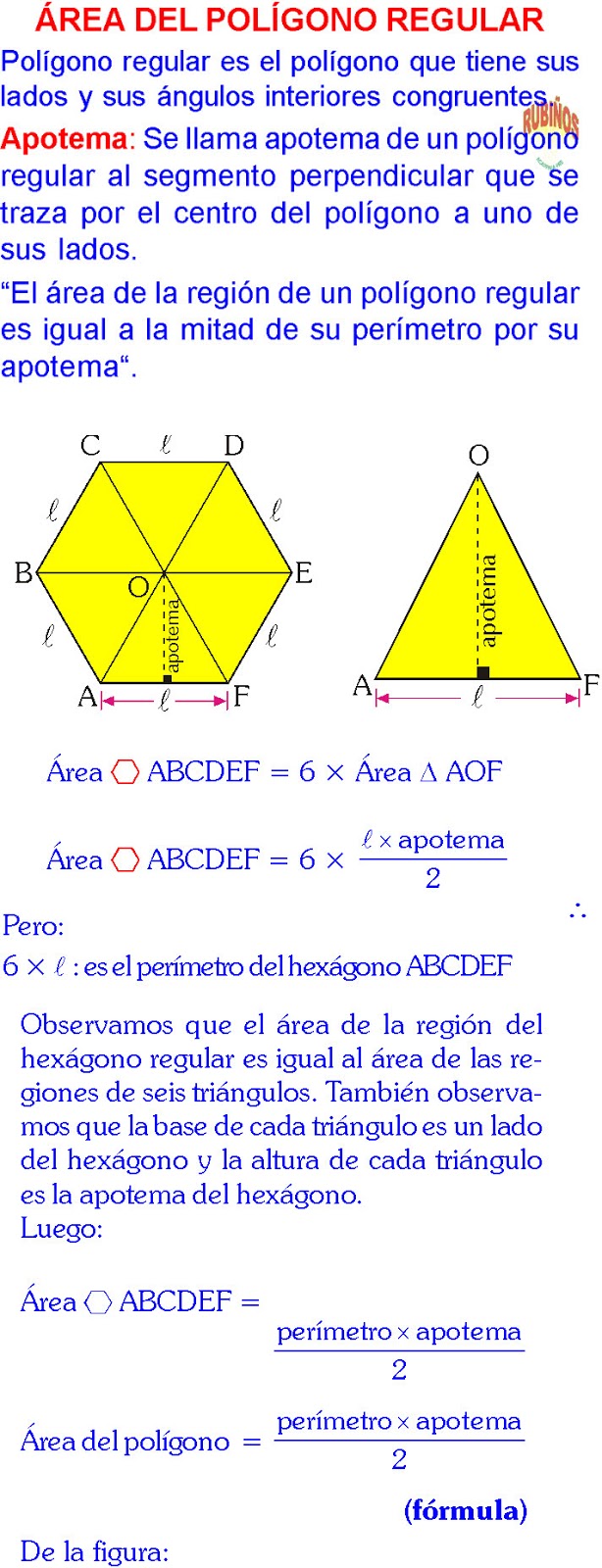 AREA DE UN POLIGONO REGULAR E IRREGULAR FORMULA EJEMPLOS Y EJERCICIOS RESUELTOS