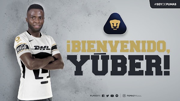 Oficial: Pumas ficha a Yúber Asprilla