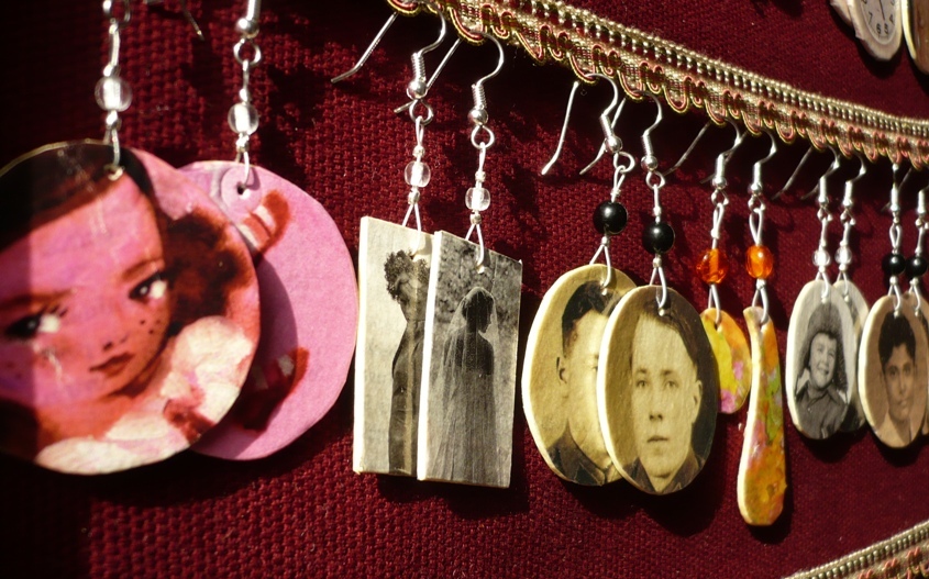 icebubble design a new lot of decoupage earrings