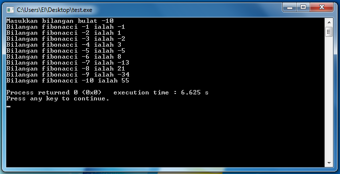 Program Deret Bilangan Fibonacci C Daily Life Of Engineering Student