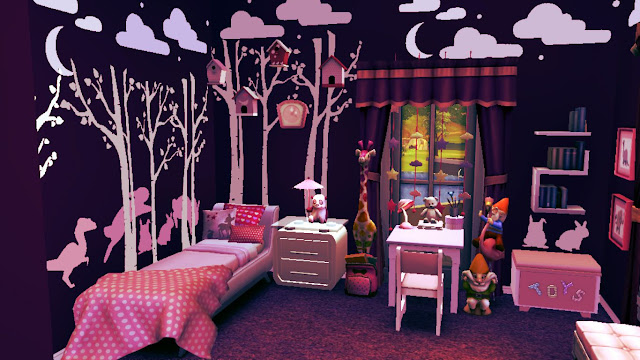 sims 4 purple kids room for girls download,sims 4 room download,sims 4 custom content