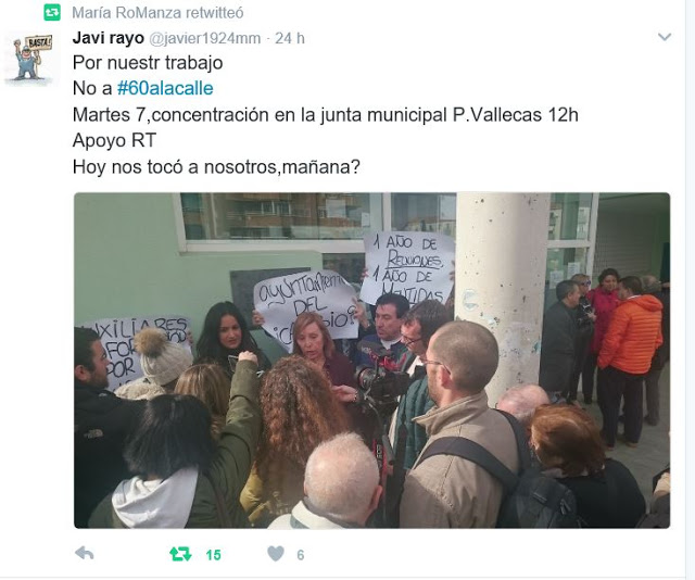 Ante el despido de 66 trabajadores por Ahora Madrid