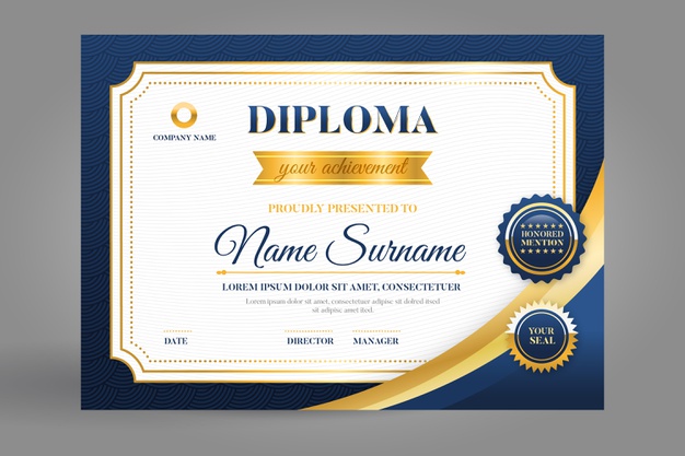 certificate design in word format