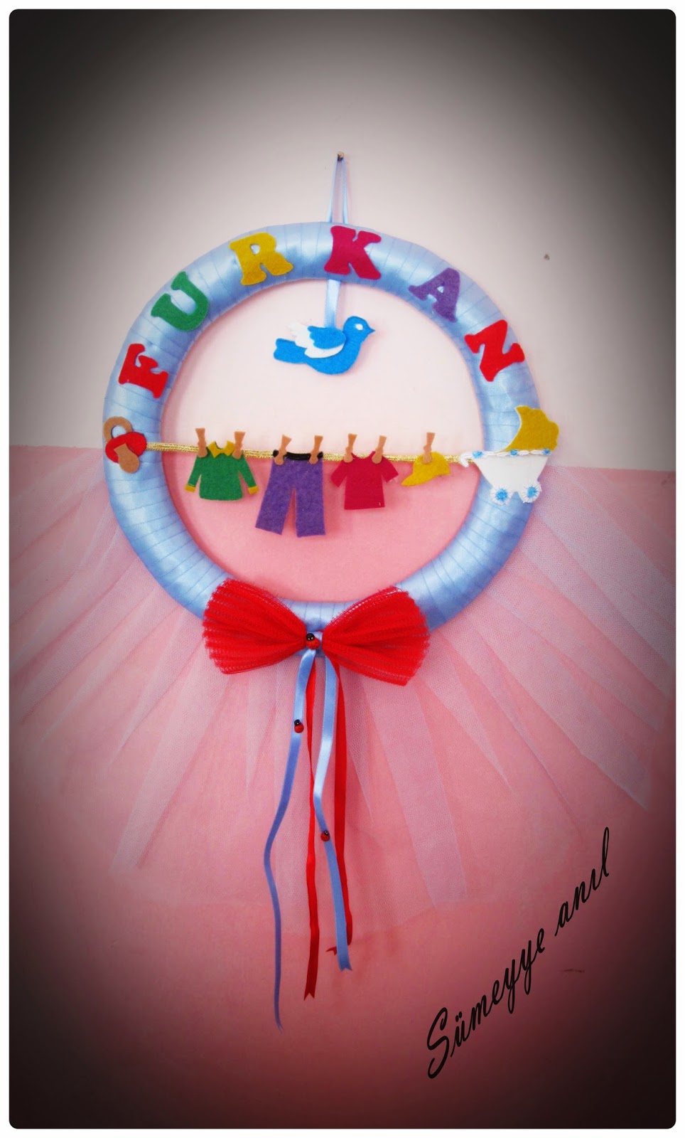 sümeyye anıl keçeden bebek kapı süsü yapımı