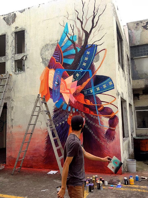 Street Art Mural By Mexican painter Curiot For The proyecto Frágil On The Streets Of Mexico. 9
