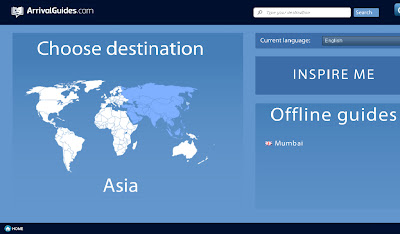 Splash screen of Arrival Guides to Go Travel Guide App Review Intel