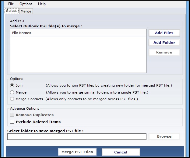 Outlook PST Merge Software