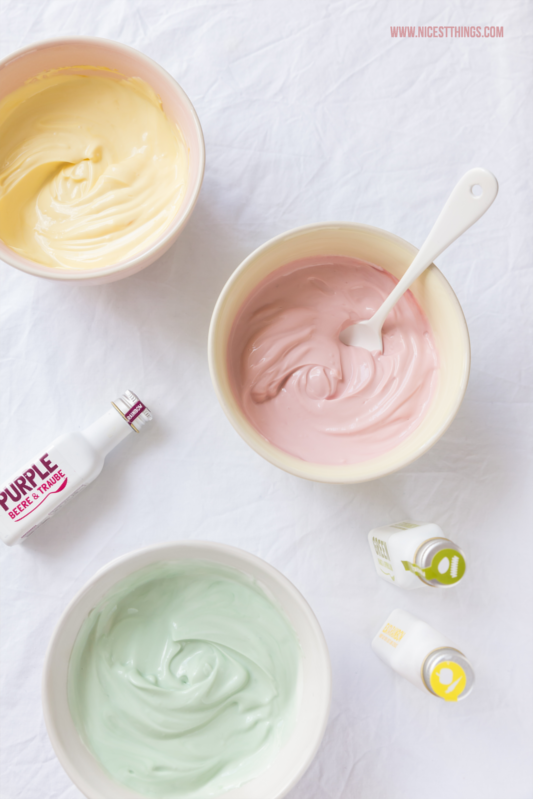 Regenbogen Cheesecake natürlich färben Rainbow Cheesecake Regenbogen Kuchen bunter Käsekuchen #regenbogen #einhorn #cheesecake