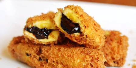 Roti Tawar Goreng Crispy isi Pisang Coklat, Praktis dan Enak