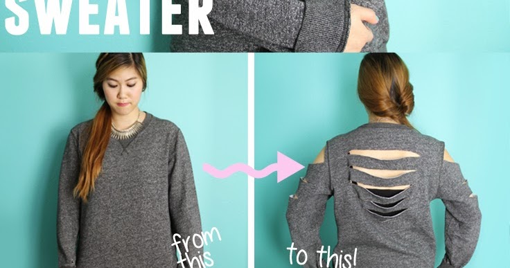 DecorateYou: DIY Cut Out Sweater