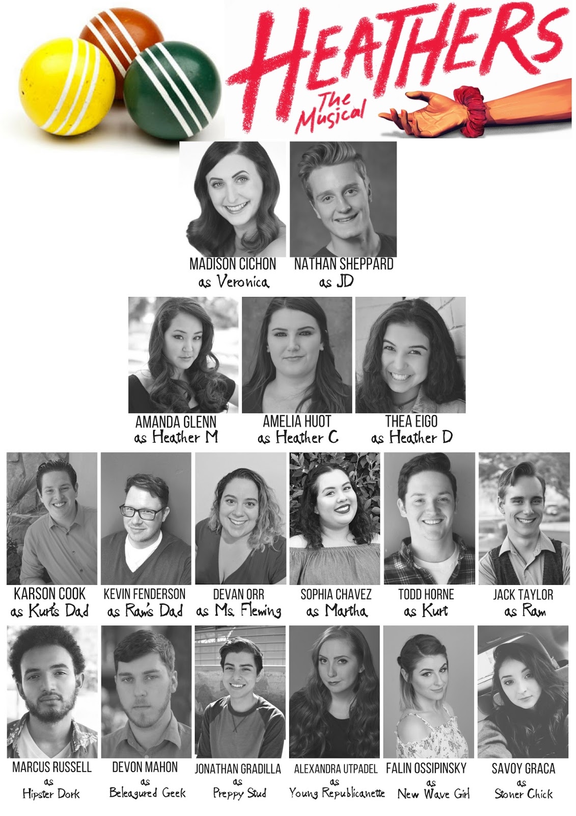 PHX Stages HEATHERS, THE MUSICAL Brelby Theatre Company February 9 March 3, 2018