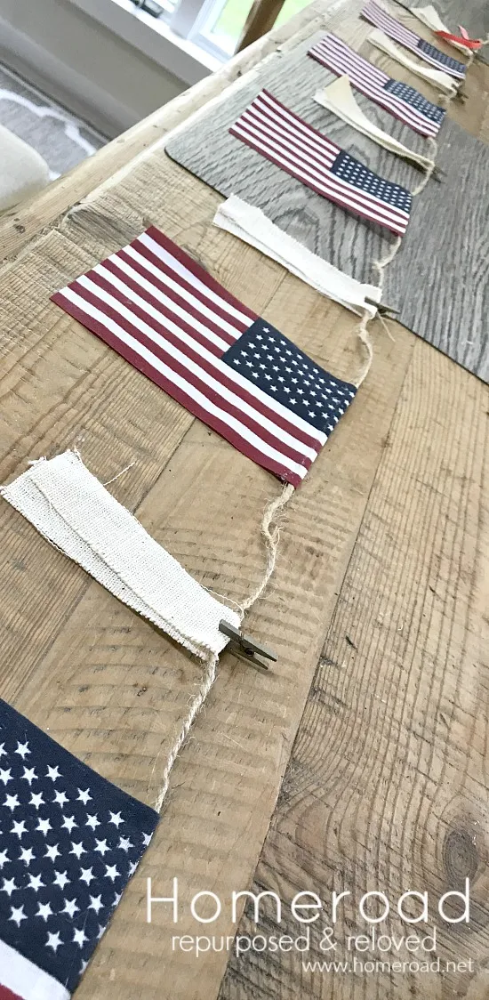 easy and inexpensive american flag garland