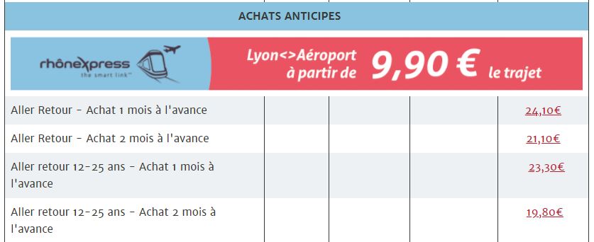 Tarifs Rhône Express 2018 Tarifs Rhône Express 2018