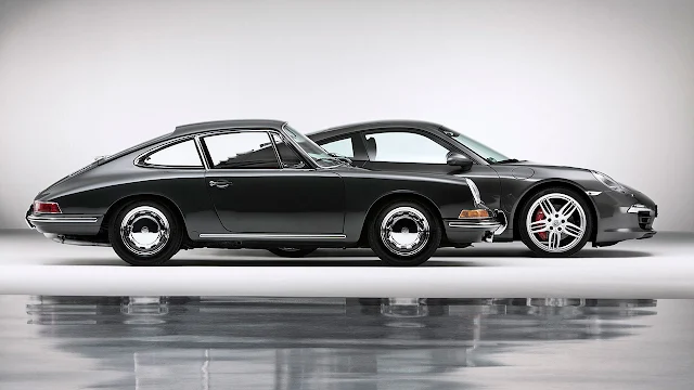 50 years anniversary of Porsche 911 side