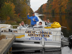 Robert the Dismal Swamp Lockmaster, in one of his tour boats