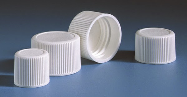 White P.P Screw Cap w/PE Liner for Screw Test Tube 白色螺旋蓋, 含PE墊片, 螺蓋試管用